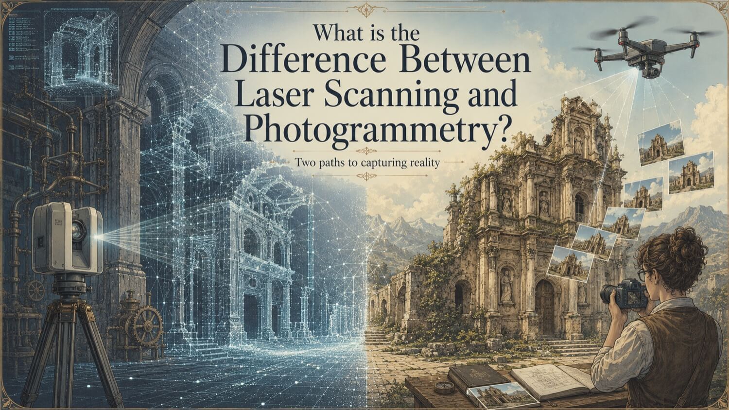 Illustration for the GDS resource article: Laser Scanning vs. Photogrammetry | GDS