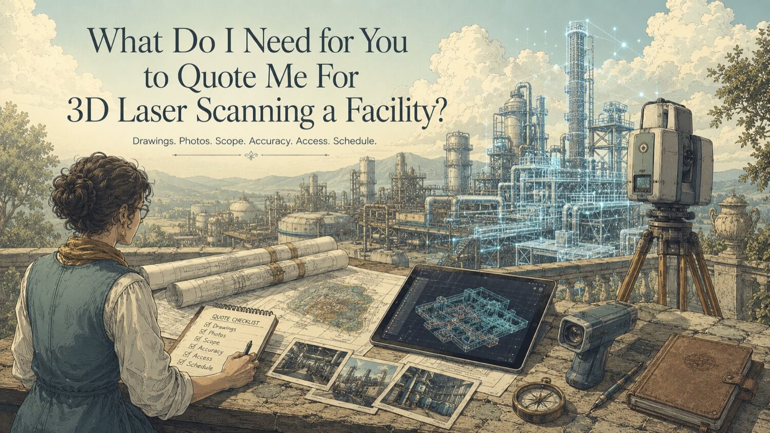 Illustration for the GDS resource article: Quote Request: 3D Laser Scanning a Facility | GDS