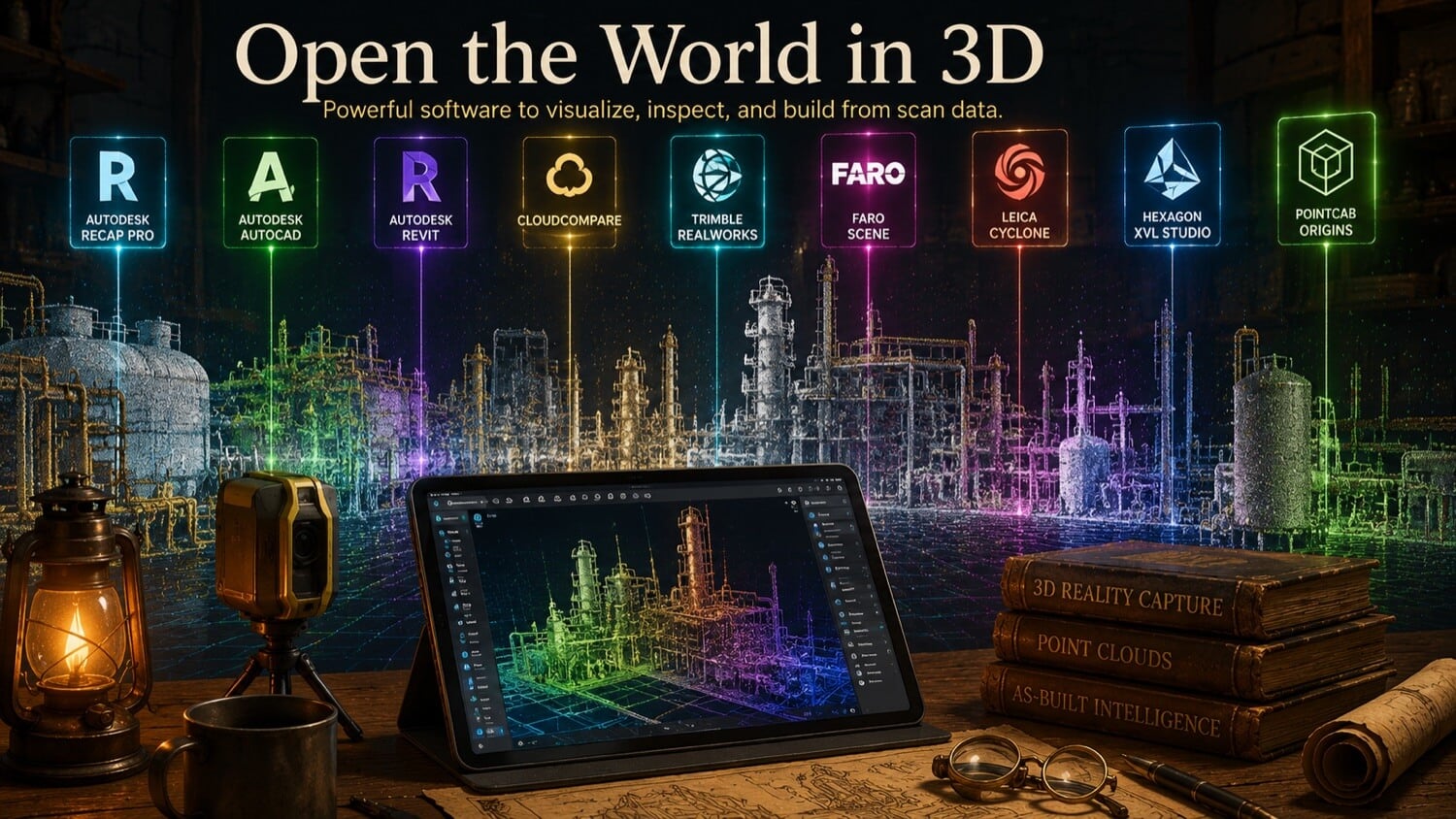 Illustration for the GDS resource article: What Software Can Open Laser Scan Data? | GDS