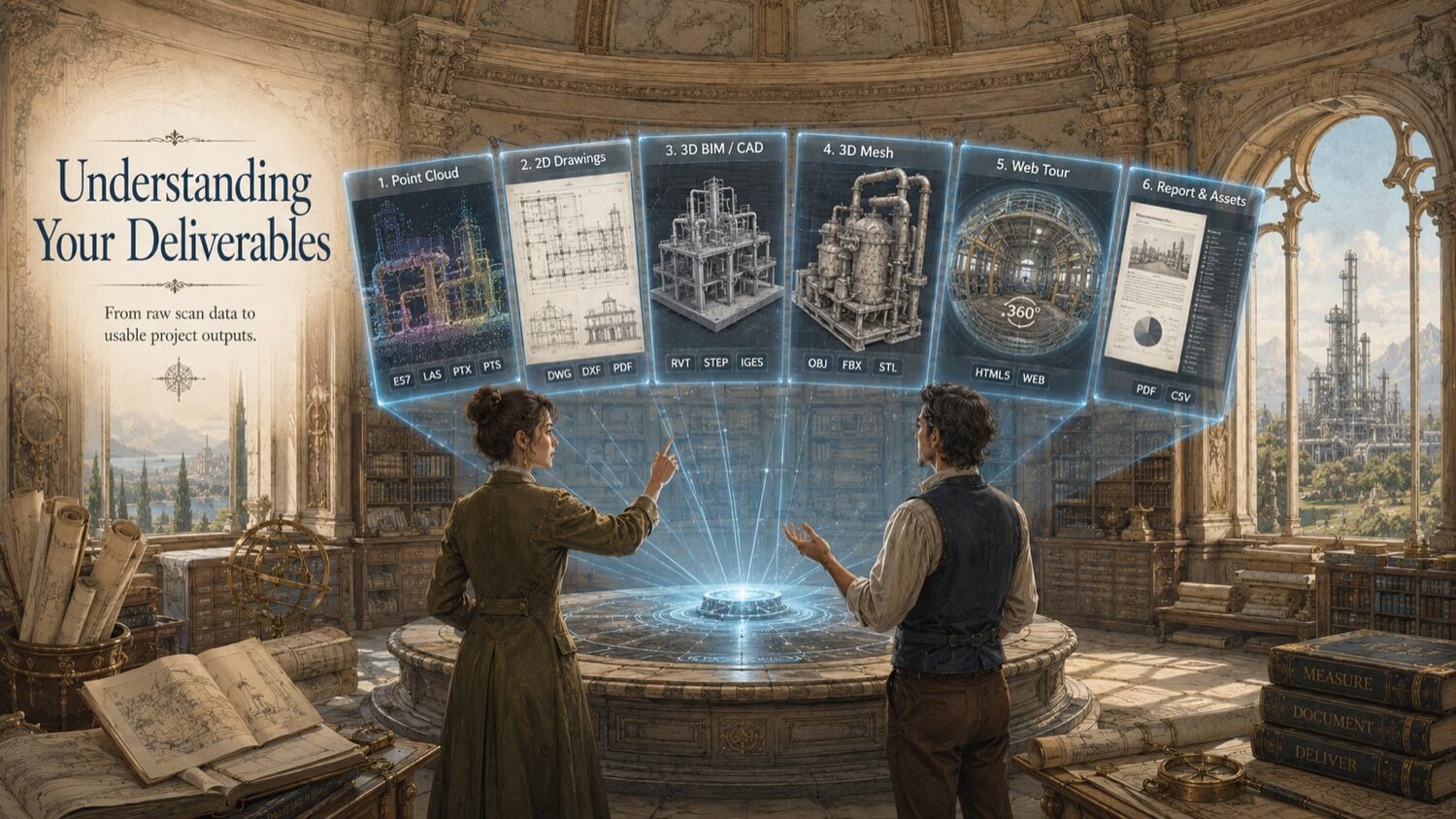 Illustration for the GDS resource article: Understanding Your 3D Scanning Deliverables \