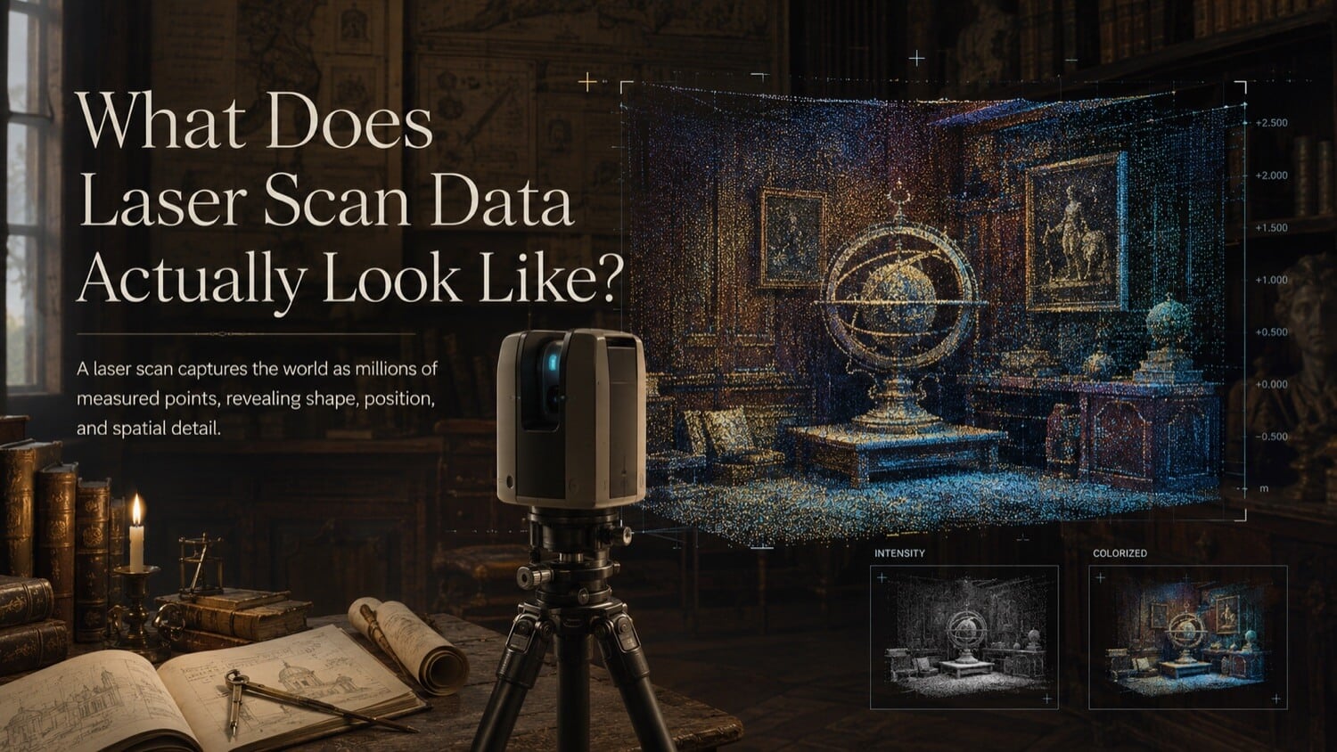 Illustration for the GDS resource article: What Does Laser Scan Data Look Like? | GDS