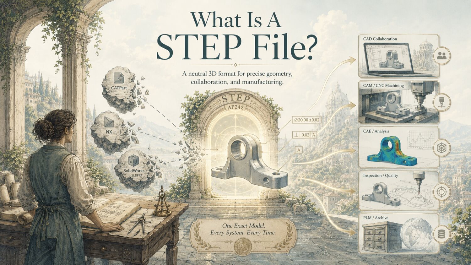 Illustration for the GDS resource article: What Is a STEP File? | GDS