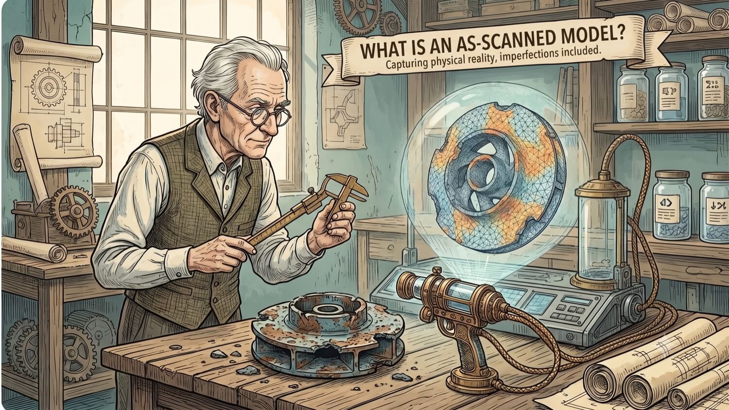 Illustration for the GDS resource article: What Is an As-Scanned Model? | GDS