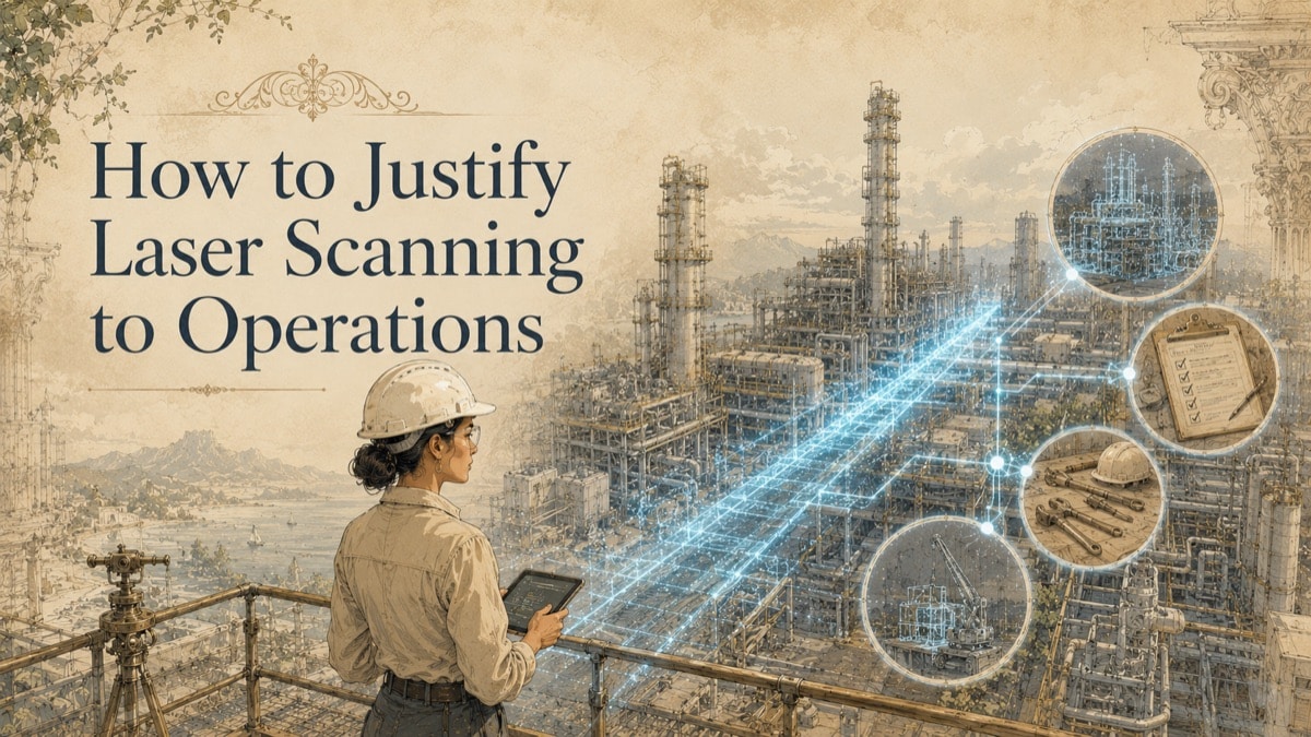 Illustration for the GDS resource article: How to Justify Laser Scanning to Operations