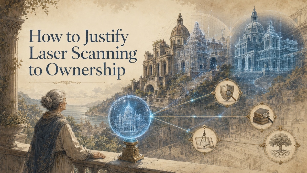 Illustration for the GDS resource article: How to Justify Laser Scanning to Ownership