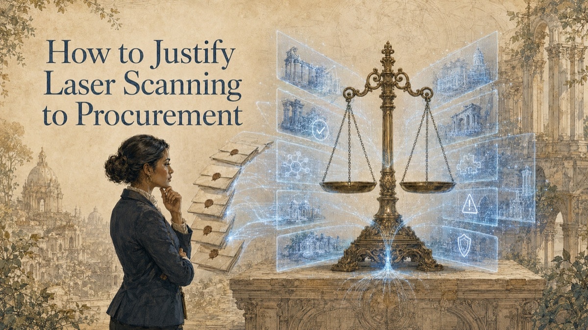 Illustration for the GDS resource article: How to Justify Laser Scanning to Procurement