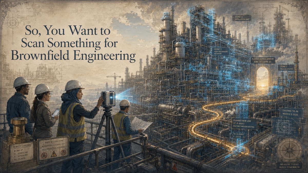Illustration for the GDS resource article: Laser Scanning for Brownfield Engineering Projects
