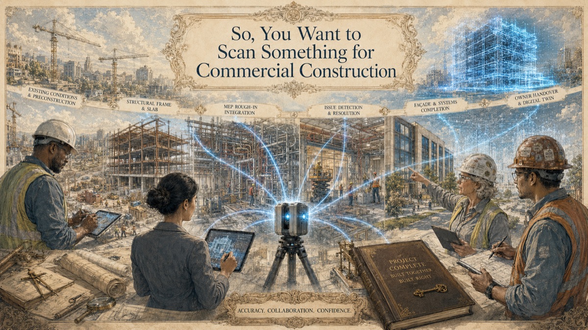 Illustration for the GDS resource article: Laser Scanning for Commercial Construction Projects