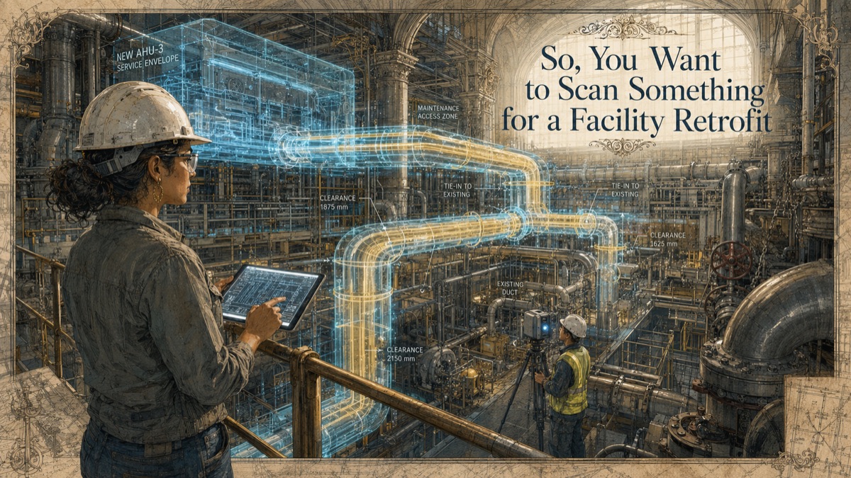 Illustration for the GDS resource article: Laser Scanning for Facility Retrofits