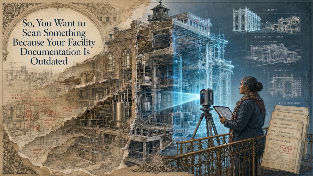 Illustration for the GDS resource article: Scan Your Facility to Replace Outdated Documentation