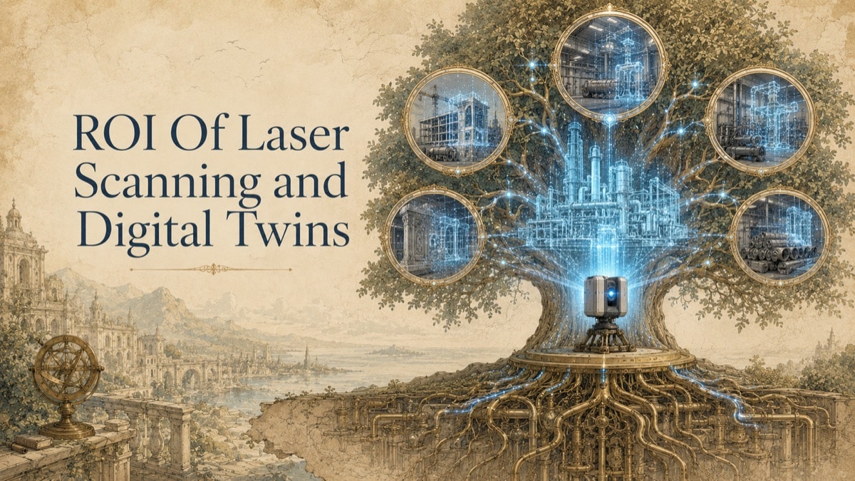 Illustration for the GDS resource article: Return on Investment (ROI) of Laser Scanning and Digital Twins
