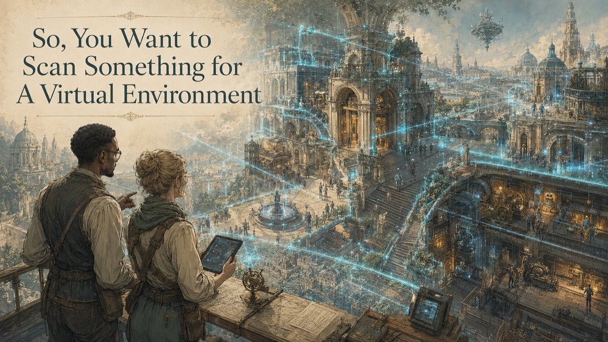 Illustration for the GDS resource article: 3D Scanning for Virtual Environments and Digital Worlds