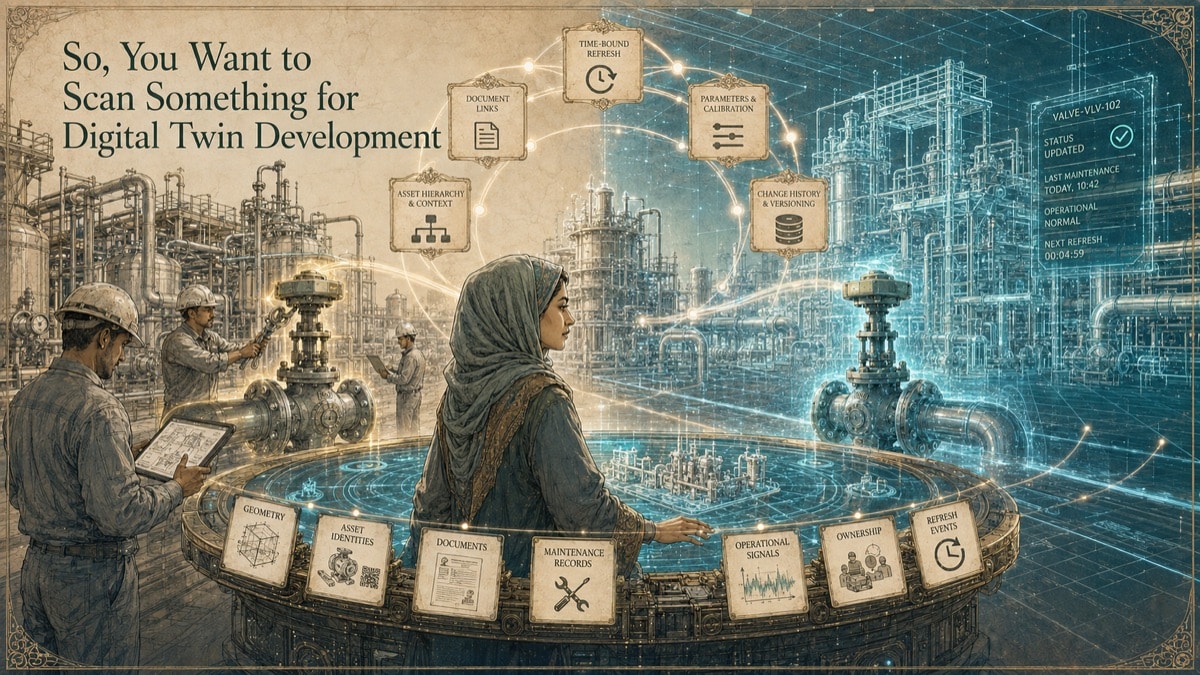 Illustration for the GDS resource article: 3D Scanning for Digital Twin Development