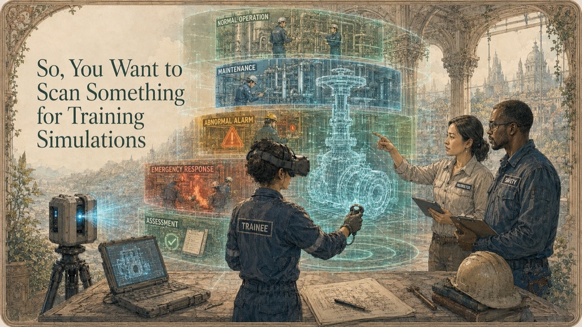 Illustration for the GDS resource article: 3D Scanning for Training Simulations: Enterprise Guide