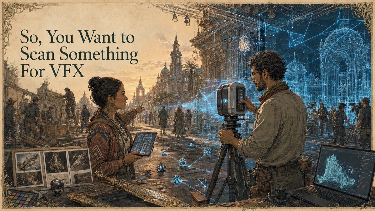 Illustration for the GDS resource article: 3D Scanning for VFX Sets, Assets and Virtual Production