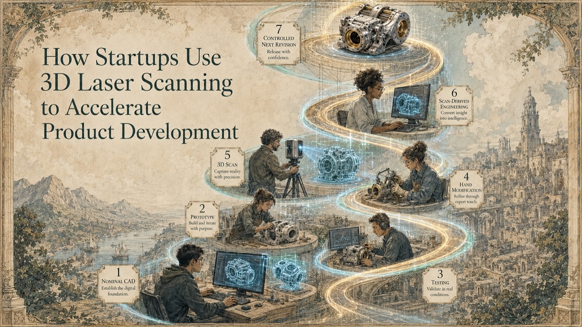 Illustration for the GDS resource article: Startups and 3D Laser Scanning for Product Development