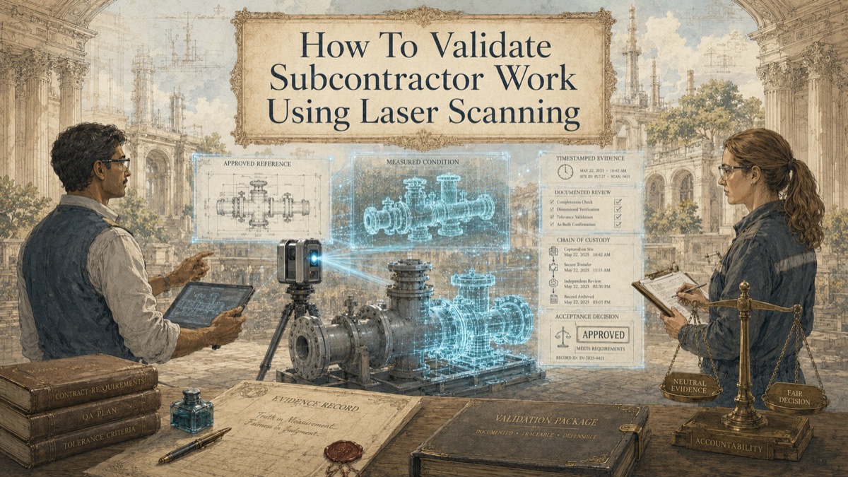 Illustration for the GDS resource article: How To Validate Subcontractor Work Using Laser Scanning
